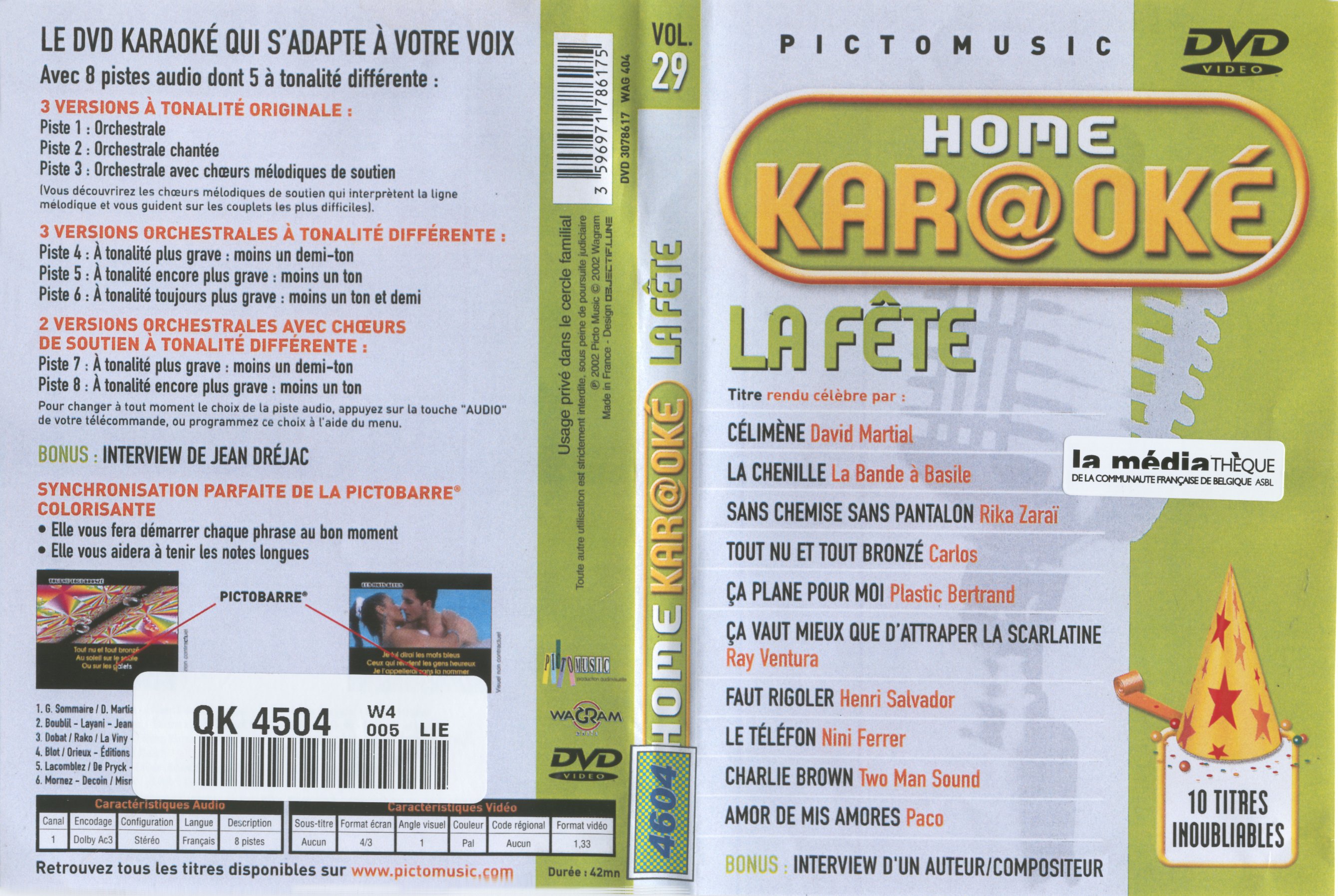 Jaquette DVD Home Kar@ok Vol 29